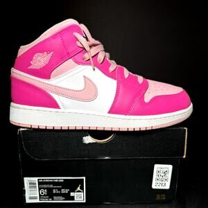 Size 6.5 - Nike Air Jordan 1 Mid GS Fierce Pink Men's Shoes